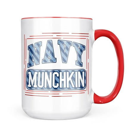 

Neonblond NAVY Munchkin Blue stripes Mug gift for Coffee Tea lovers