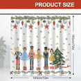 thumbnail image 3 of WJCA Christmas Nutcracker Shower Curtain with Hooks - Watercolor Cartoon Design, Polyester Fabric Bathroom Decor Set, 72x72 Inches for Home & Hotel, 3 of 6