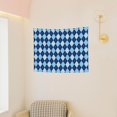 thumbnail image 3 of Hirioo Blue Squares Print Tapestry Lightweight Fabric for Bedroom Aesthetic Home Wall Dorm Décor Living Room Decor 29x37 Inch, 3 of 8