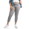 Derek Heart Junior's Plus Marl Knit Lounge Jogger with Double Waistband