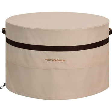 Patioworld 36 in x 36 in x 24 in Beige Round Fire Pit Cover