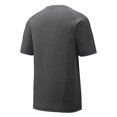 thumbnail image 6 of Mens Tri-Blend Wicking Polyester/Cotton/Rayon Raglan Tee Dark Grey Heather X-Large, 6 of 6