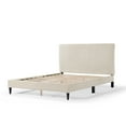 thumbnail image 6 of Furniture of America Colly Adult Queen Chenille Fabric Upholstered Platform Bed, Cream, 6 of 25