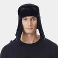 thumbnail image 4 of ZOYOEN Mens Winter Hats with Ear Flaps- Warm Casual Knit Ski Cap Aviator Hats Black Size Free Size, 4 of 6