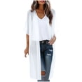 thumbnail image 2 of Women's Swimsuit Coverups Lightweight Open Front Knit Cover-Up with Loose and Breathable Fabric Chiffon Cardigans, 2 of 9