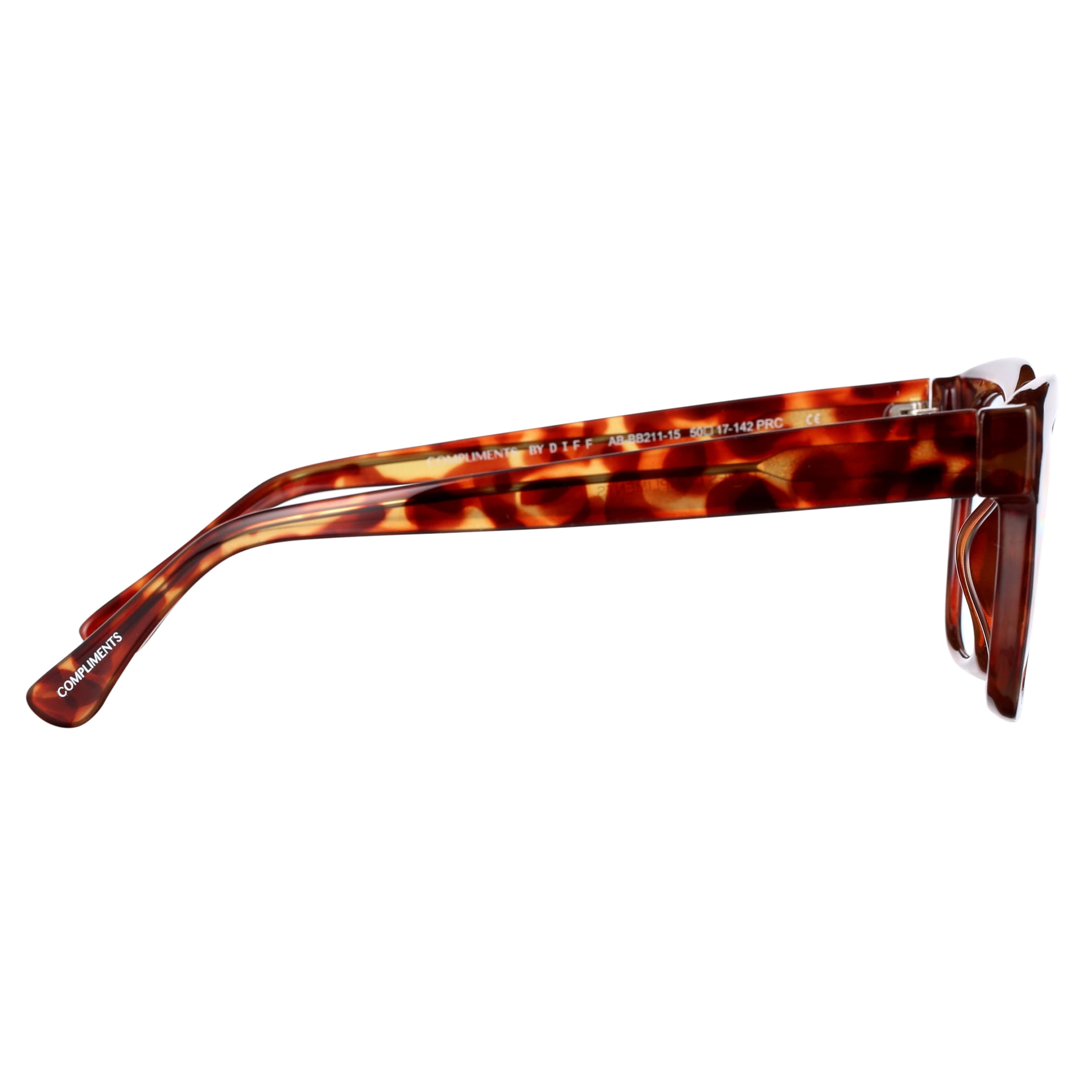 Compliments by DIFF Eyewear Ava Blue Light Reading Glasses Amber Tortoise +1.5