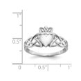 thumbnail image 3 of Mens Claddagh Ring in 14K White Gold, 3 of 5