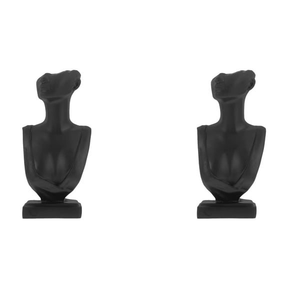 Masteelf 2pcs Jewelry Stand Necklace Holder Resin Jewelry Mannequin Bust Necklace Display Earring Pendant Chain Display Stand Jewelry Display Mannequin Model