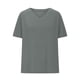 thumbnail image 5 of Camiseta blanca para mujer,Blusa tipo túnica de manga corta con cuello en V para mujer, corte holgado, mezcla de poliéster y elastano, ropa informal, sopatenor, 5 of 9