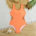 thumbnail image 2 of Otqutp Girls Guard Bathing Suit New Children's Swimsuit Hollowed Out Waist Swimsuit Fashion Girls Swimwear, 2 of 7