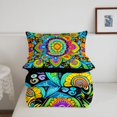 thumbnail image 5 of Erosebridal Colorful Mandala Twin Comforter Sets,Black Background Motif Bedding Set,2pcs,1 Comforter and 1 Pillowcase,Black Reversible, 5 of 7