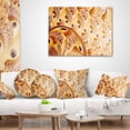 thumbnail image 3 of Designart Light Brown Fractal Flower Design - Abstract Throw Pillow - 16x16, 3 of 4