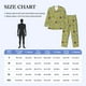 thumbnail image 4 of Fotbe Sage Green With Sunflowers Pijama de Hombre con Estampado de Manga Larga, Conjunto de 2 Piezas, Ropa de Dormir Suave y Cómoda con Bolsillos-Large, 4 of 7