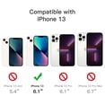 thumbnail image 6 of JETech 3 in 1 Case for iPhone 13 6.1-Inch, with 2-Pack Screen Protector and 2-Pack Camera Lens Protector, Full Coverage Tempered Glass Film, Shockproof Bumper Phone Cover (Navy), 6 of 7