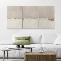 PixonSign Canvas Print Wall Art Set Gray White Duotone Watercolor Pastel Landscape Abstract Shapes Illustrations Modern Art Geometric Mid-Century Modern Cozy for Bedroom - 24"x36"x3