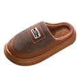 thumbnail image 5 of Platform Slippers for Women Cute Bear Comfy Memory Foam Chunky Soft Sole Bedroom Slip on Plush Slides Shoes Coffee Size 8, 5 of 5