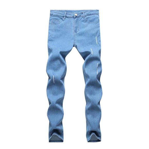 Ketyyh-chn99 Mens Baggy Y2k Jeans Fashion Mens Jeans Jeans Denim Distressed S 3XL Jeans Slim Fashion Men's Pants Size for 3XL,Blue