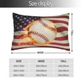 thumbnail image 2 of Saiise Baseball Ball With Flag Print Rectangle Pillow Covers, Two-Sided Printed Design, Car and Sofa Throw Pillow Case for Bedroom or Home Decor-20"x30", 2 of 6