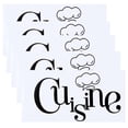 thumbnail image 2 of Calcomanías de pared impermeables, papel tapiz de decoración de cocina con letras inglesas de 5 uds., rendimiento sólido, 2 of 10
