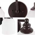 thumbnail image 5 of JONATHAN Y Lydia 14" 2-Light Iron/Frosted Glass Farmhouse Cottage LED Vanity Light, Oil Rubbed Bronze, 5 of 6