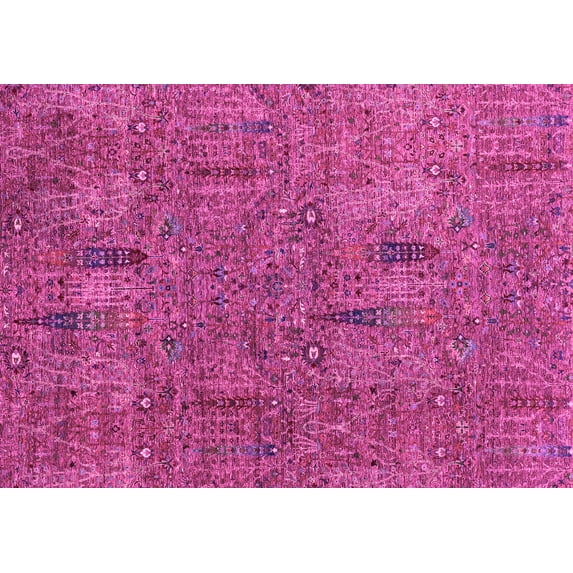 Ahgly Company Indoor Rectangle Abstract Pink Modern Area Rugs, 8' x 10'