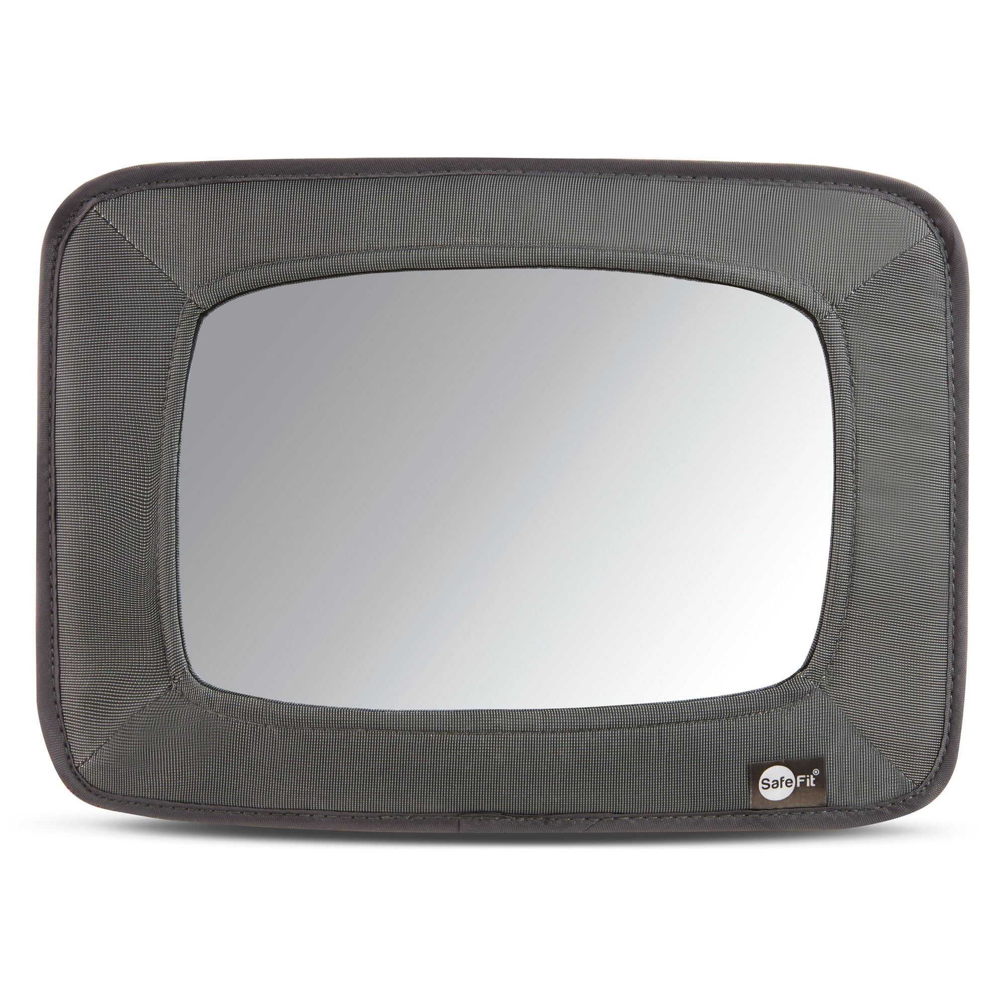 SafeFit® Wide View Baby Car Mirror, Crash-Tested, Unisex, Gray