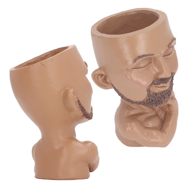 Maceta Musculosa Para Macetas, Maceta De Flores De Hombre Bien Esculpida Con Agujero De Drenaje, Decoración De Jardín única Para El Pasillo De La Sala De Estar E Ideal Para