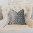 thumbnail image 2 of Plutus Cycle Joiners Handmade Double Sided Throw Pillow - Gray & Cream - 22 x 22 in., 2 of 3