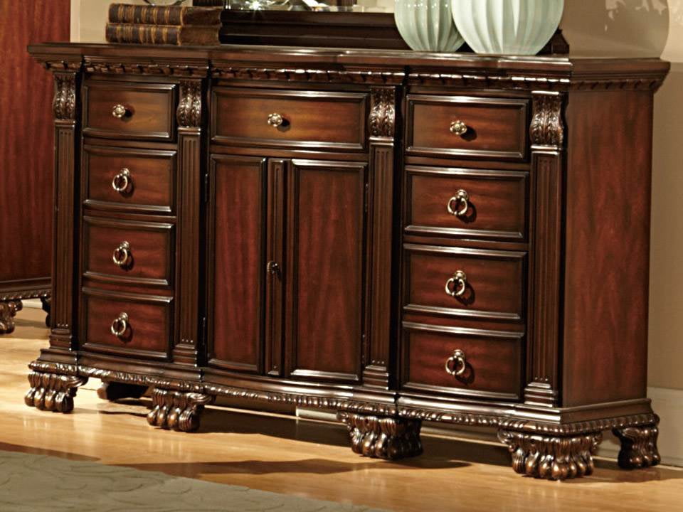 9 Drawer Dresser In Cherry Finish Walmart Com Walmart Com