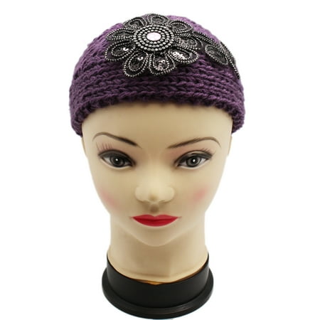 Purple Colored Knit Women's Hairband