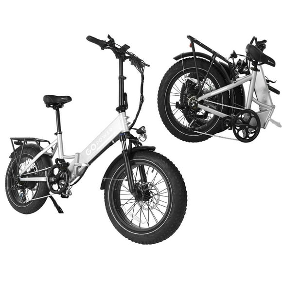 Vélo Électrique GoPowerBike GoCruiser V2 | Vélo Pliable pour Adulte, Pneus Larges de 50 cm | Autonomie de 80+ km avec 5 Niveaux d’Assistance au Pédalage | Vitesse Maximale de 32 km/h | Moteur de 750W