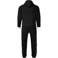 thumbnail image 2 of Juicy Trendz Unisex Adult Fleece Onesie, Hooded Jumpsuit Pajamas for Men & Women – Cozy Loungewear Black, 2 of 6
