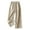 Khaki [New Arrivals: Mix, Match & Save], variant on Ladies Linen Side Pleated Pants Casual Loose Fit Trousers Wide Leg Bottoms Breathable Comfortable Summer Vacation Beach Holiday Fashion | CSEONE,Blue XL