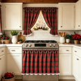 thumbnail image 4 of Velorith Christmas Oven Door Curtain with Bowknot and Ruffle Lace, Xmas Stove Front Decorative Cover, Polyester Holiday Kitchen Decor for Festive Home Display, 4 of 6