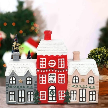 

Xmas Supplies Indoor Usloyux Cyber & Monday Sale - Christmas Chimney Resin Snow Winter Cabin With 2 Incense Sticks And Combustion Cones Home Chimney Decoration