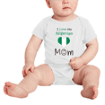 thumbnail image 2 of I Love My Nigerian Mom Cute Baby Romper Bodysuit For Boy Girl (White, 12-18 Months), 2 of 5