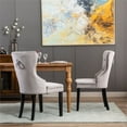 thumbnail image 3 of Costaelm Modern Tufted Velvet Dining Side Chair, Navy Blue (Set of 2), 3 of 7