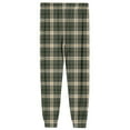 thumbnail image 7 of Cyglowse Men's Cute Pajamas Pants Plaid Printed Pants Drawstring Elastic Waist Pant Cuffed Home Sleep With Pockets Army Green M, 7 of 7