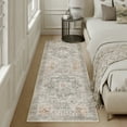 thumbnail image 2 of BERTHMEER 2'x6' Gray Taupe Traditional Runner Rugs for Hallway Corridor Dorm Kitchen Entryway Entrance Bedroom Washable Vintage Non-slip Runner Rugs, 2 of 6