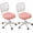 Pink, variant on XUEGW Armless Desk Chair, Height Adjustable Swivel Office Rolling Task Chairs with Soft Mesh Padded Cushion, Ergonomic Small Study Computer Chair for Girls Boys Teens (White, 1PC)