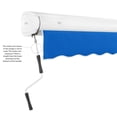 thumbnail image 4 of Awntech 18' x 10' Full Cassette Manual Patio Retractable Awning, Bright Blue, 4 of 7