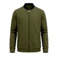 thumbnail image 4 of YUGYXL Long Sleeve Shirts for Men Fall Big and Tall Sport Shirt Classy Casual Baggy Fit Athletic Tops Army Green Jackets, 4 of 5
