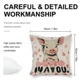 thumbnail image 2 of pig girl silk linen toss pillowcase decoration pillowcase gifting preferred 18x18 inch cushion cover sofa pillowcase sofa bedroom living room car, 2 of 8