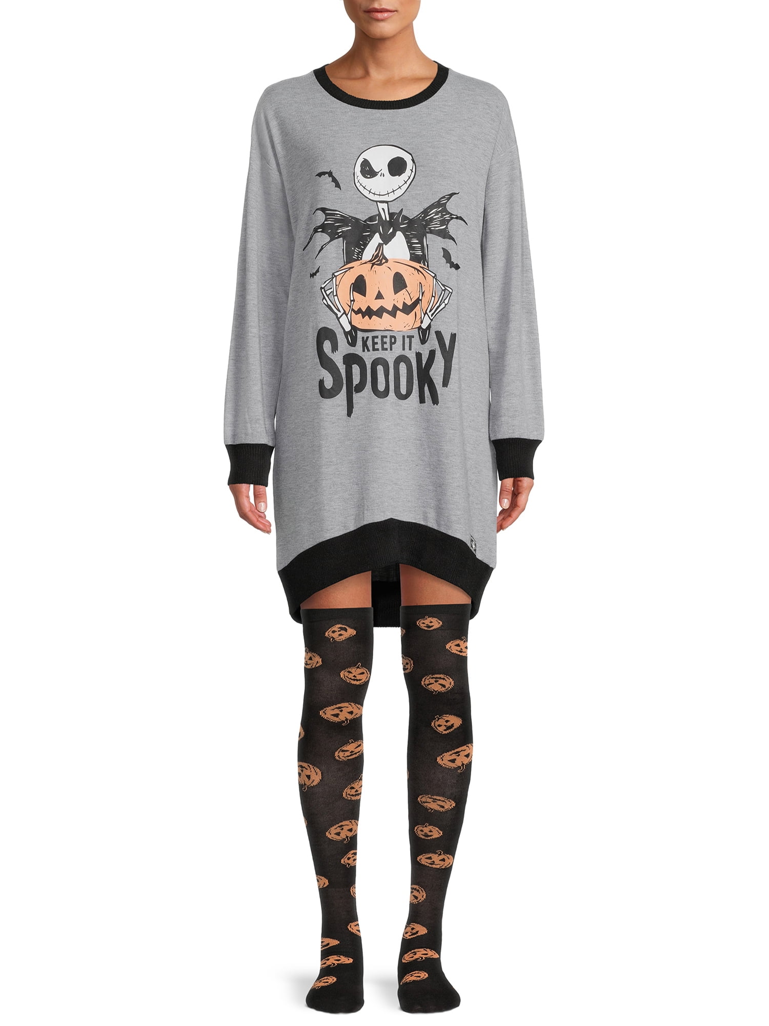 Disney's Women's and Women's Plus Nightmare Before Christmas Sleepshirt with Socks