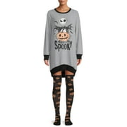 Disney's Women's and Women's Plus Nightmare Before Christmas Sleepshirt with Socks
