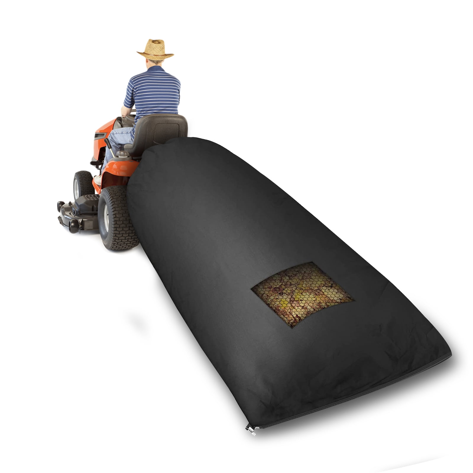 Lawn Tractor Leaf Bag Grass Catcher Bag, 78.7 x 51.1 In Large Capacity for Fast Leaf Collection