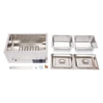thumbnail image 6 of 110V 2-Pan Commercial Food Warmer,850W Electric Steam Table Adjustable Temperature,Professional Stainless Steel Buffet Bain Equipment for Catering Restaurant, 6 of 8