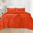 thumbnail image 2 of Elegant Comfort Soft 4-Piece Velvet Plush Flannel Sheet Set - Quality - Cozy Warm, Anti-Static, Non Pilling Fuzzy Velvet Flannel Fleece Deep Pocket Sheet Set - Twin, Orange, 2 of 5