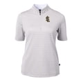 thumbnail image 2 of Women's Cutter & Buck Gray Salt Lake Bees Virtue DryTec Eco Pique Stripe Recycled Top, 2 of 3