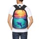 thumbnail image 4 of Balery Hawaiian Island Dolphin Mochila para hombre y mujer - Tela Oxford 600D resistente - Gran capacidad, resistente al agua, ideal para la escuela, viajes y senderismo, 4 of 6